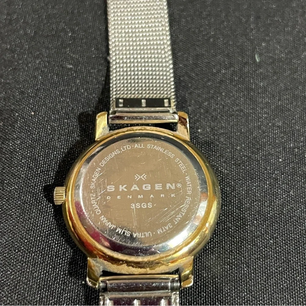 Skagen Silver and Gold Watch